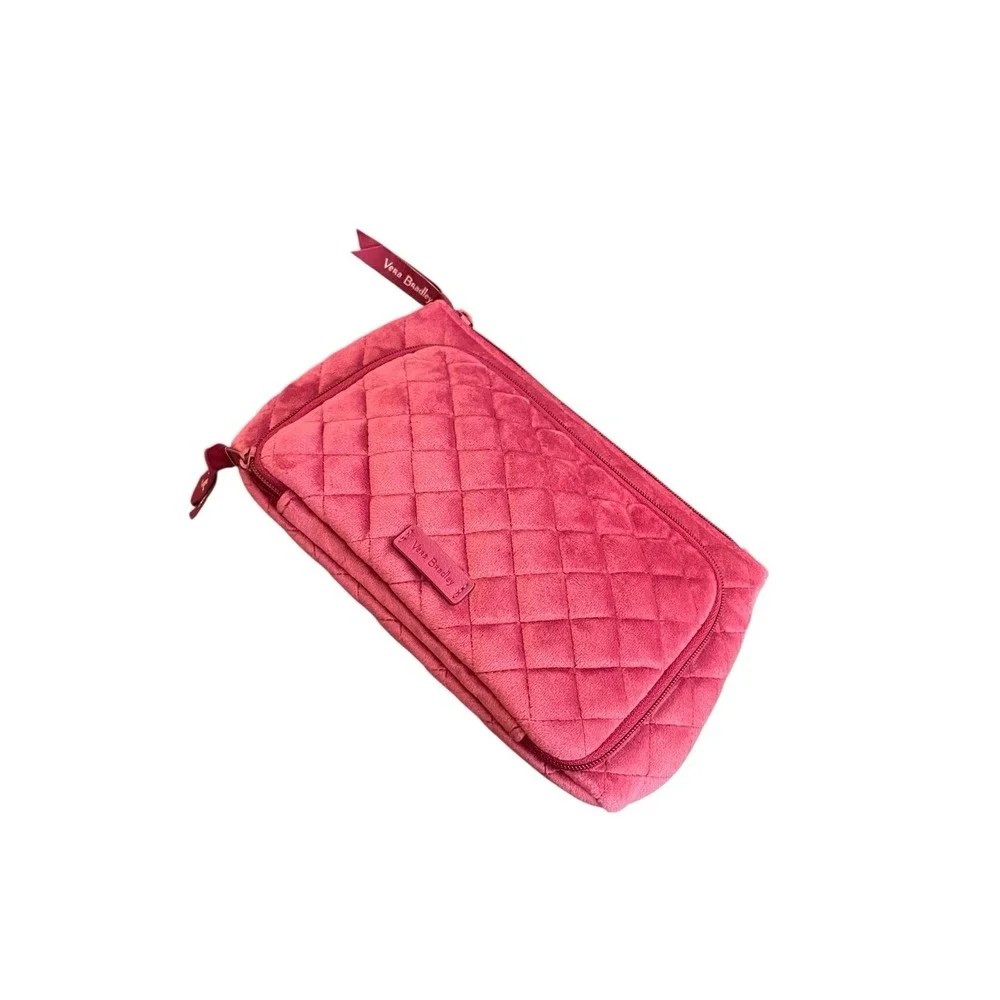 Vera Bradley Majestic Magenta Compact Velvet Quilted Organizer NWOT